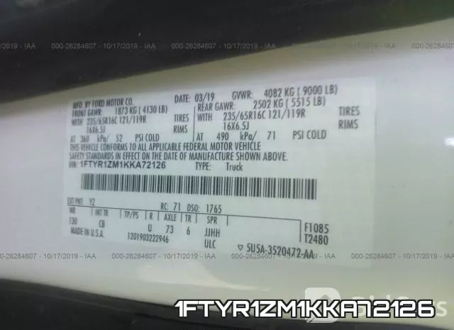 1FTYR1ZM1KKA72126 фото 9