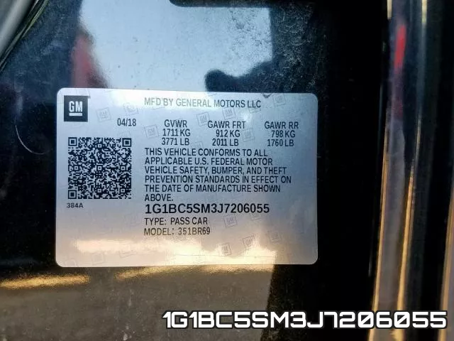 1G1BC5SM3J7206055 фото 2
