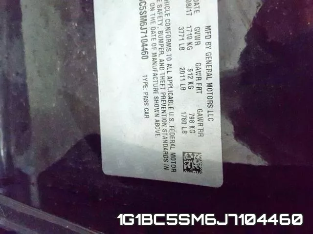 1G1BC5SM6J7104460 фото 2