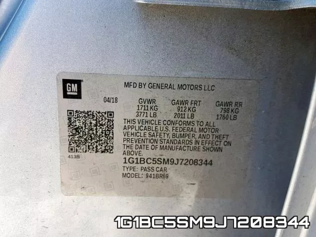 1G1BC5SM9J7208344 фото 2