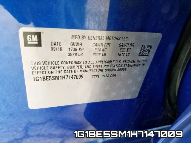 1G1BE5SM1H7147009 фото 2