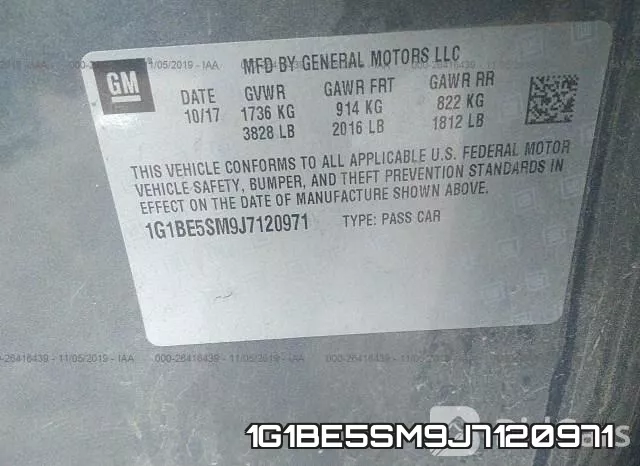 1G1BE5SM9J7120971 фото 10