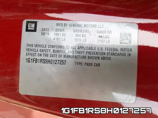 1G1FB1RS8H0127257 фото 2