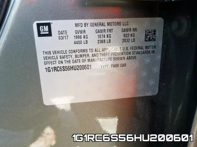1G1RC6S56HU200601 фото 2