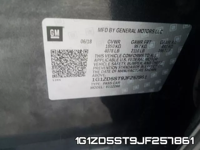 1G1ZD5ST9JF257861 фото 2