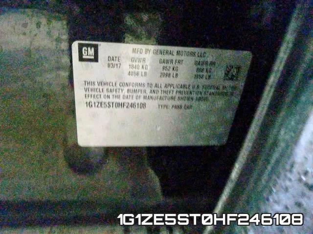 1G1ZE5ST0HF246108 фото 2