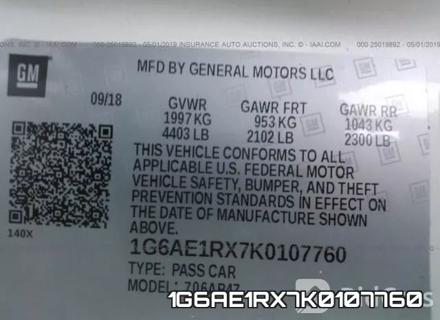 1G6AE1RX7K0107760 фото 10