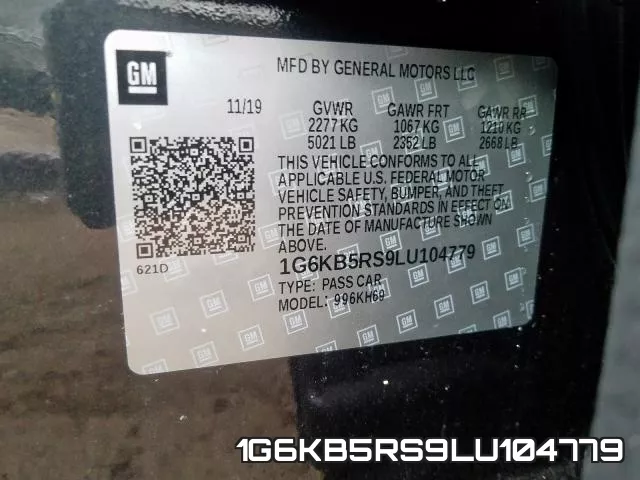 1G6KB5RS9LU104779 фото 2