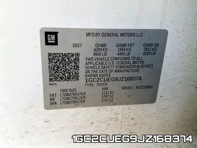 1GC2CUEG9JZ168374 фото 2