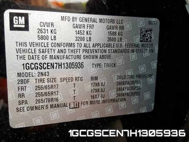 1GCGSCEN7H1305936 фото 2