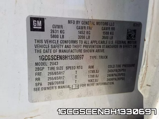 1GCGSCEN8H1330697 фото 2