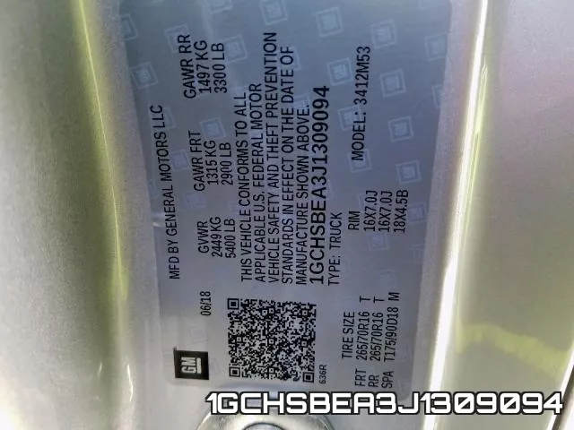 1GCHSBEA3J1309094 фото 2