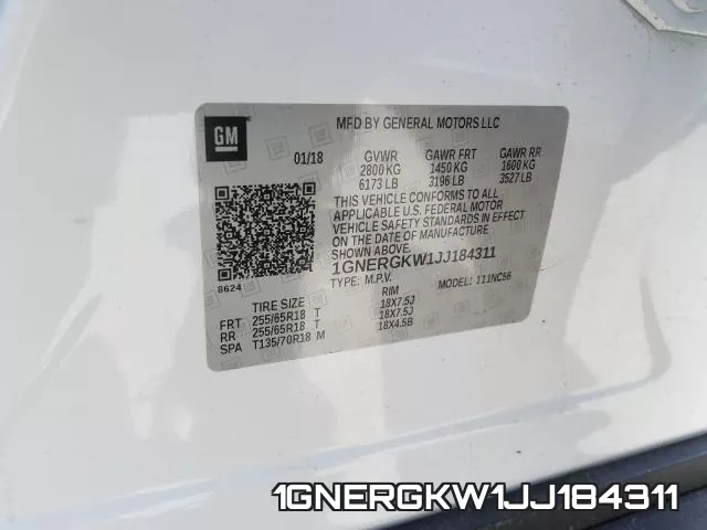 1GNERGKW1JJ184311 фото 2
