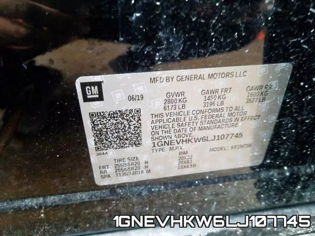 1GNEVHKW6LJ107745 фото 2