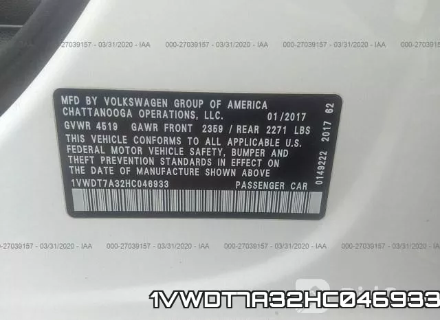 1VWDT7A32HC046933 фото 10