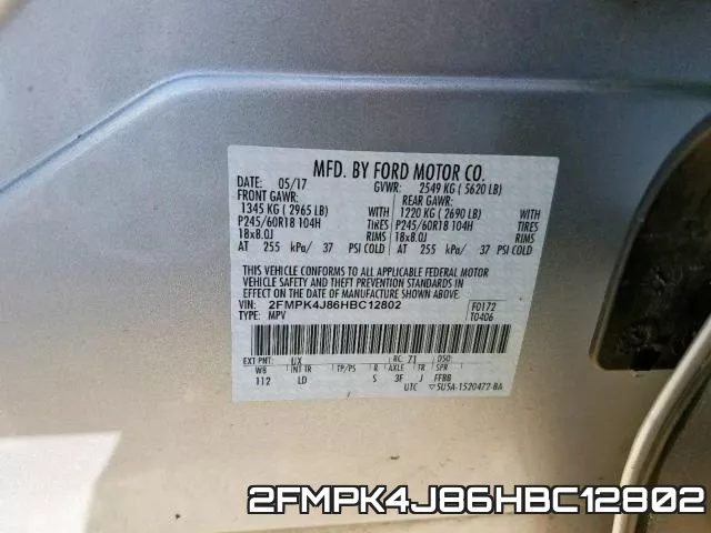 2FMPK4J86HBC12802 фото 2