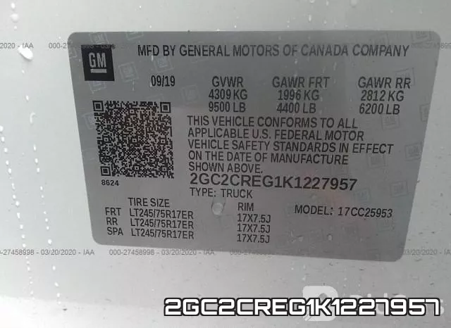2GC2CREG1K1227957 фото 10