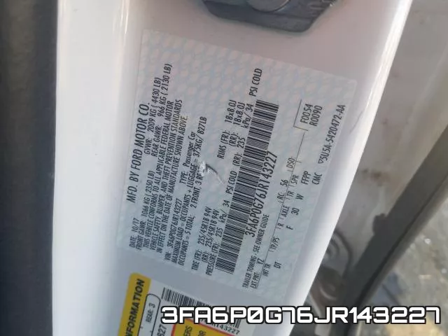 3FA6P0G76JR143227 фото 2
