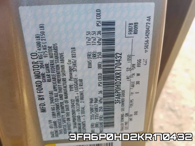 3FA6P0HD2KR170432 фото 2