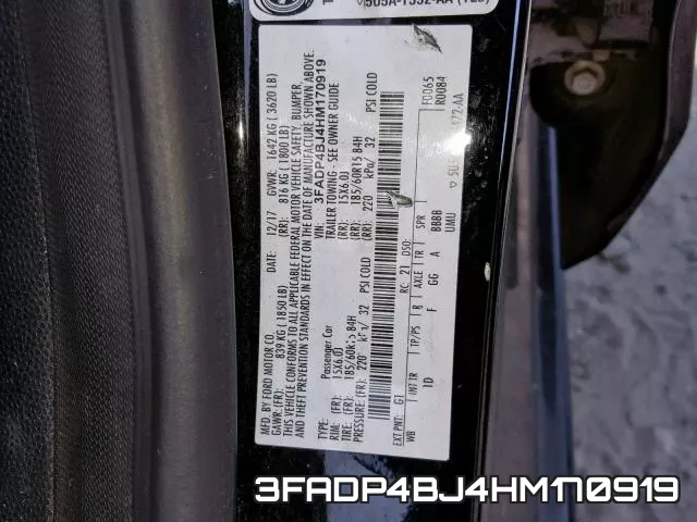 3FADP4BJ4HM170919 фото 2