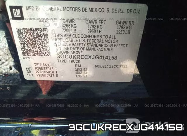 3GCUKRECXJG414158 фото 10