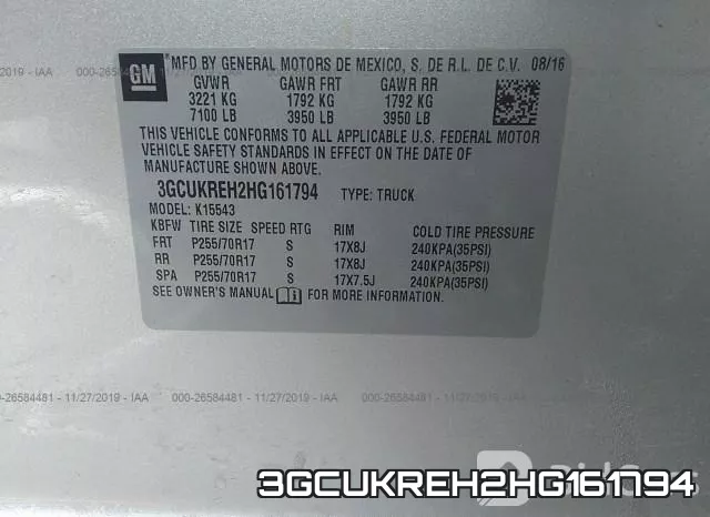 3GCUKREH2HG161794 фото 10