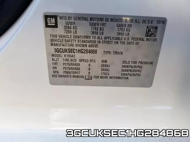 3GCUKSEC1HG284868 фото 2