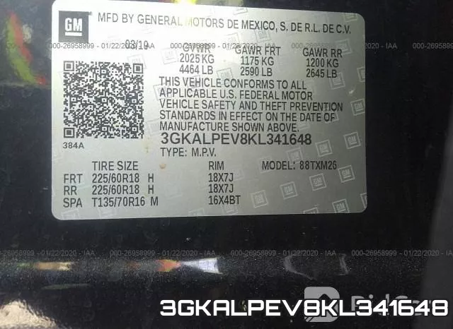 3GKALPEV8KL341648 фото 10
