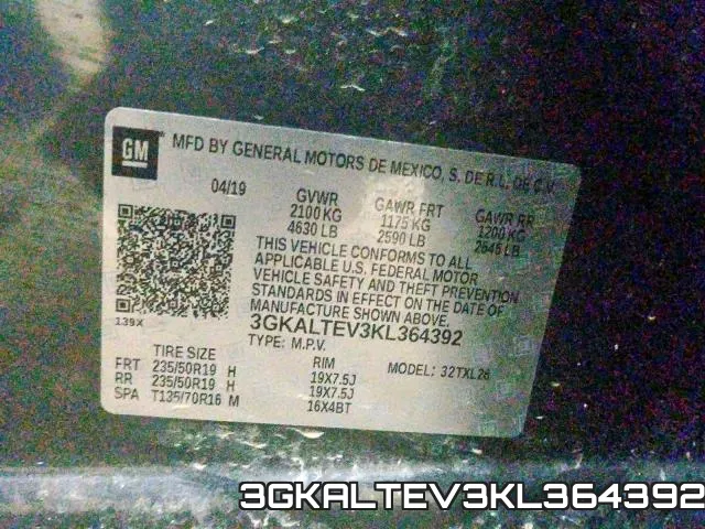 3GKALTEV3KL364392 фото 2