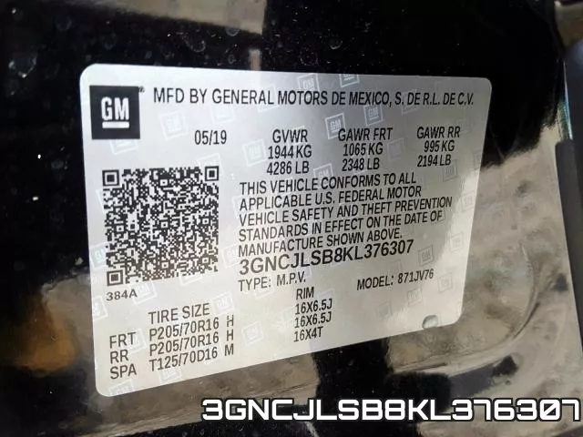 3GNCJLSB8KL376307 фото 2