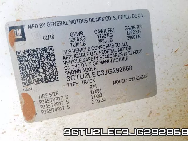 3GTU2LEC3JG292868 фото 2