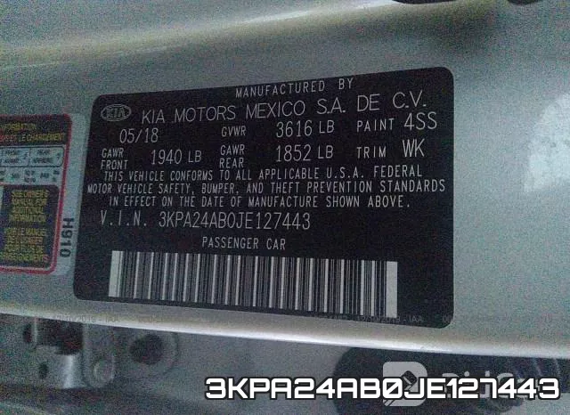 3KPA24AB0JE127443 фото 10