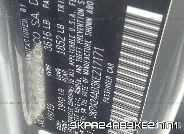 3KPA24AB3KE217171 фото 10