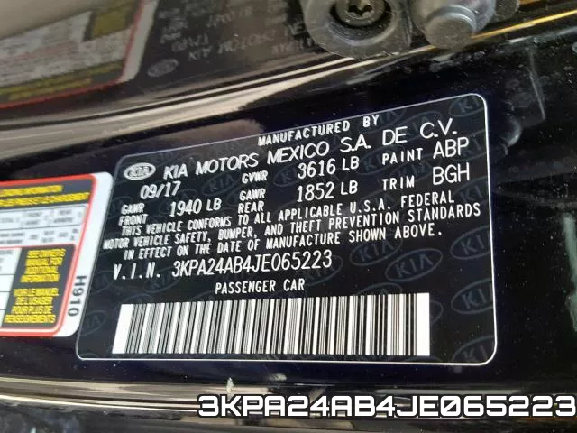 3KPA24AB4JE065223 фото 2
