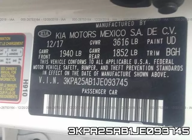 3KPA25AB1JE093745 фото 10