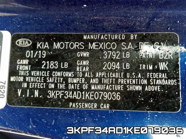 3KPF34AD1KE079036 фото 2