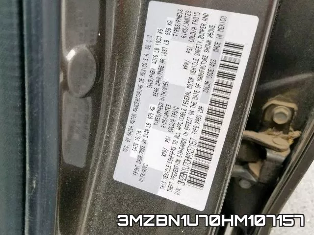 3MZBN1U70HM107157 фото 2
