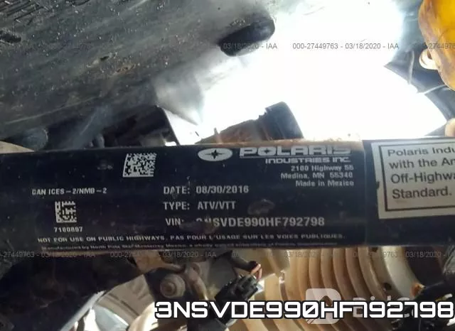 3NSVDE990HF792798 фото 2