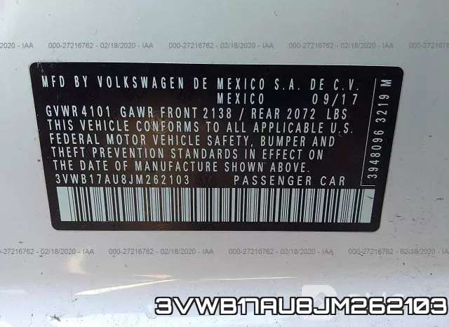 3VWB17AU8JM262103 фото 10