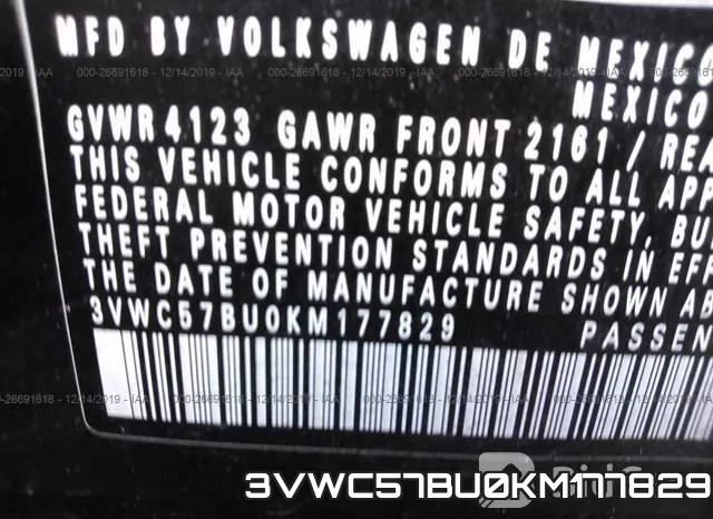 3VWC57BU0KM177829 фото 10