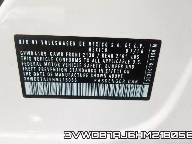 3VWDB7AJ6HM218056 фото 2