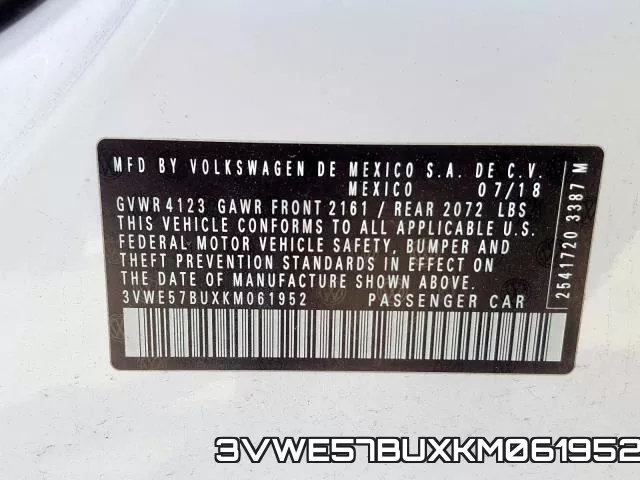 3VWE57BUXKM061952 фото 2