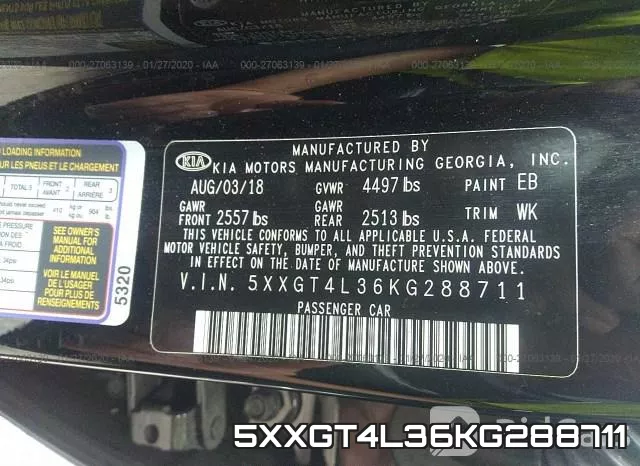 5XXGT4L36KG288711 фото 10