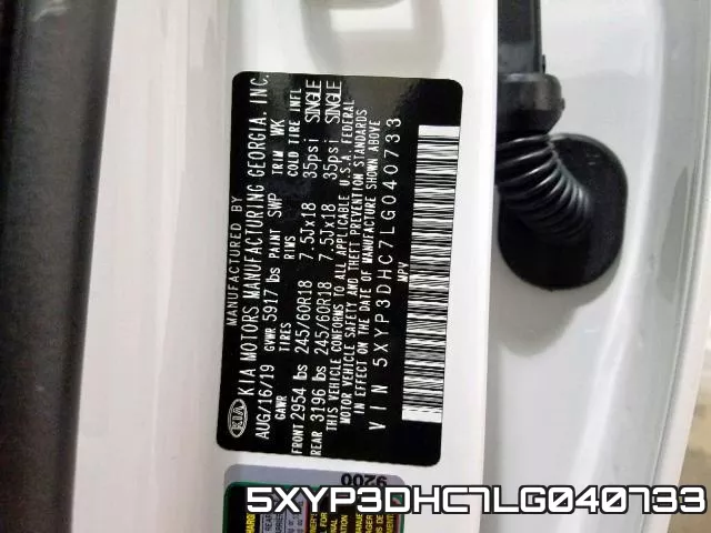 5XYP3DHC7LG040733 фото 2