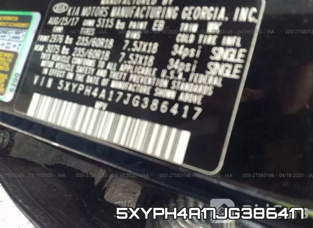 5XYPH4A17JG386417 фото 10