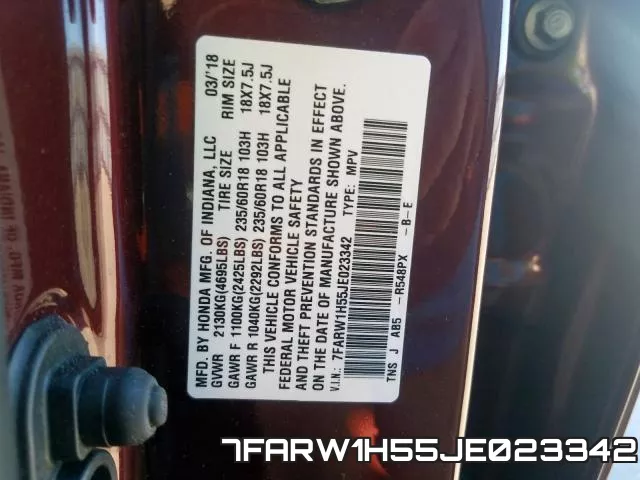 7FARW1H55JE023342 фото 2