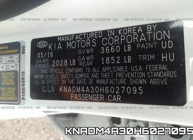 KNADM4A30H6027095 фото 10