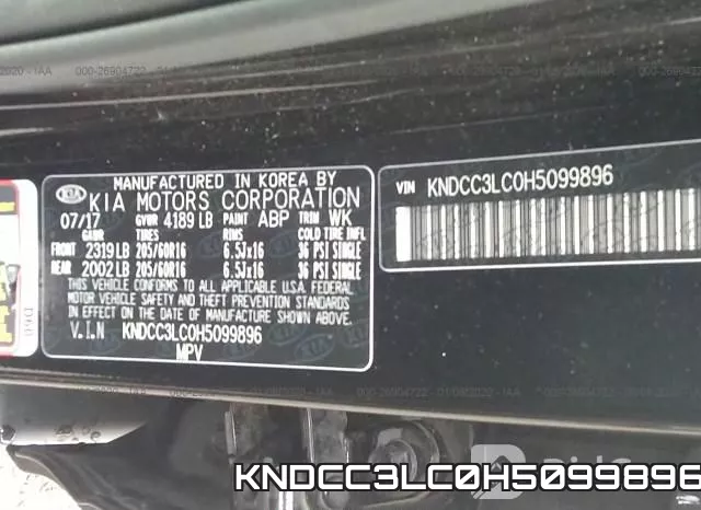KNDCC3LC0H5099896 фото 10