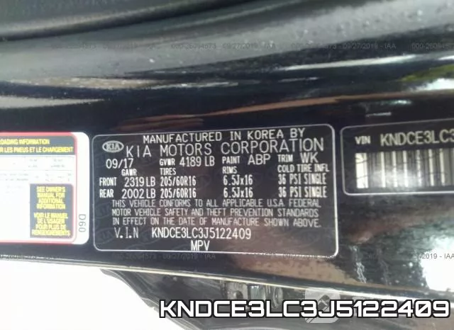 KNDCE3LC3J5122409 фото 10