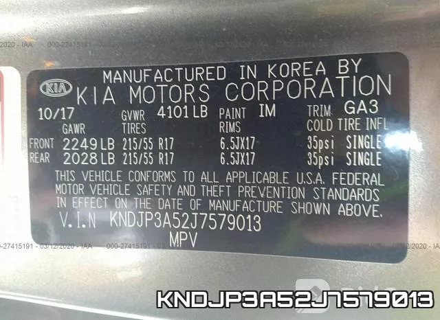 KNDJP3A52J7579013 фото 10